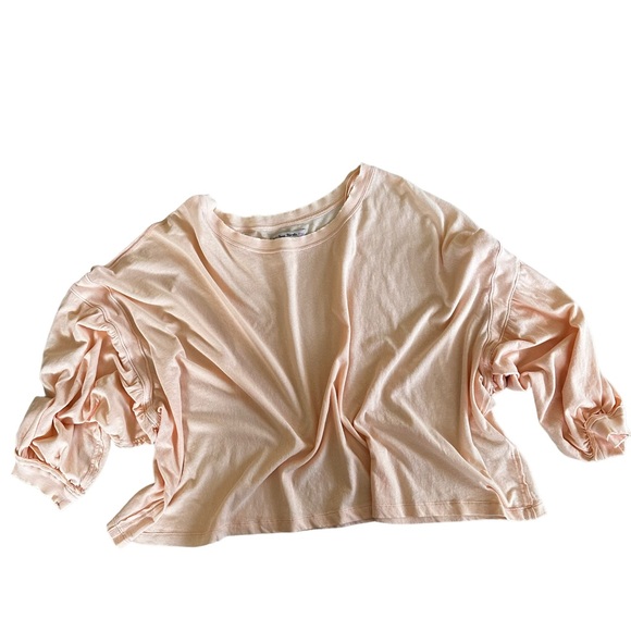 FREE PEOPLE Peach Top Size Small Dolman Sleeve Lightweight Comfy Sugar Rush Soft - Picture 7 of 12